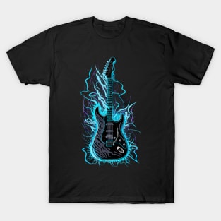 Retro Guitar Gift Guitarist Rock Concert Festival Guitar T-Shirt